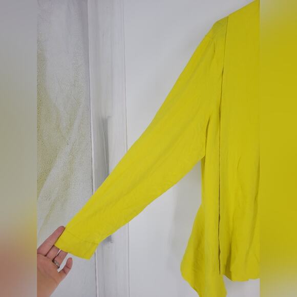 Lafayette New York 148 Parakeet Open Front Peplum Back Long Sleeve Cardigan 2X - Picture 5 of 10